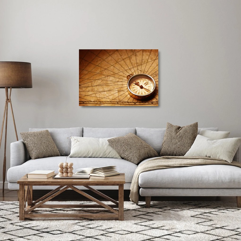 Kép - Iránytű (üvegen) (70x50 cm)