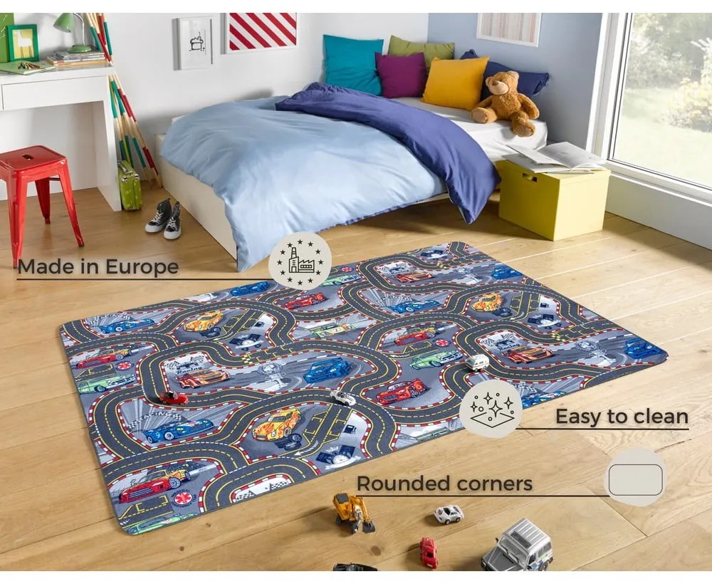Play Race Track gyerekszőnyeg, 160 x 240 cm - Hanse Home