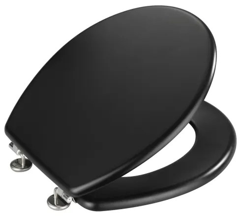 WENKO 20077100-WC WC-ülőke PRIMA 37x41 cm fekete/ezüst