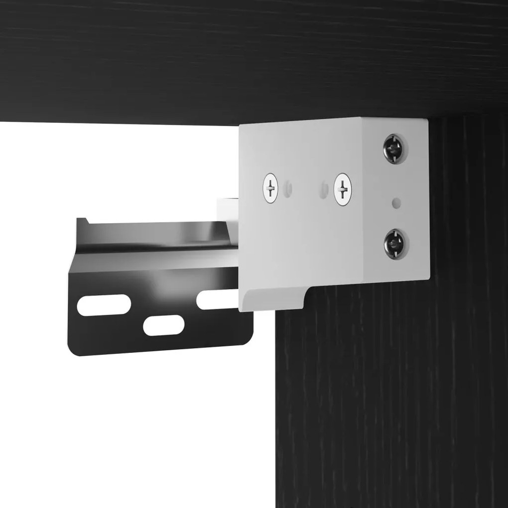 LED TV szekrény 2 db Fekete Tölgy 30,5x30x102 cm Mérnökifából
