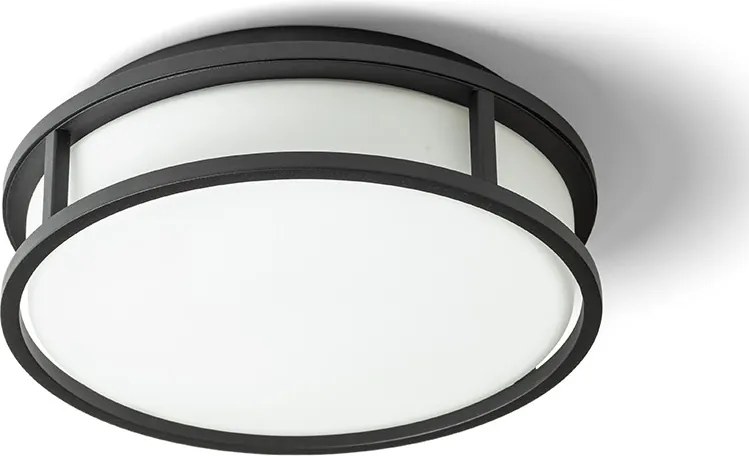 RENDL GRANDE LED 25 stropní opálové sklo/černá 230V LED 12W IP44 3000K