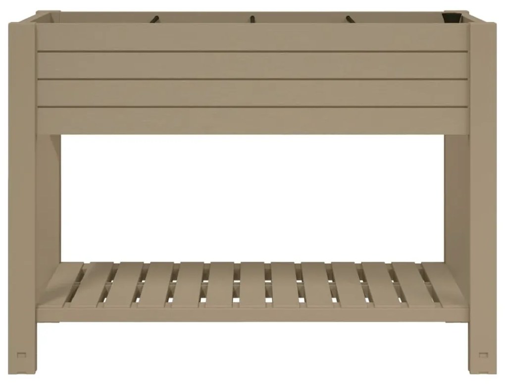 Világosbarna polipropilén magaságyás 110x45x79 cm