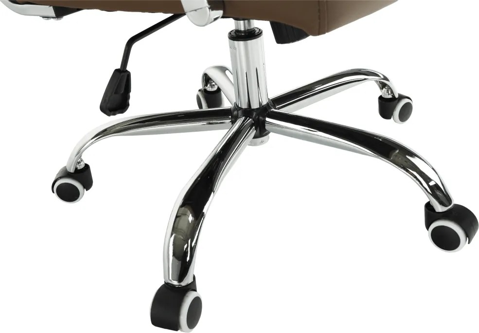 Irodai szék, textilbőr/fém, taupe/króm, FARAN