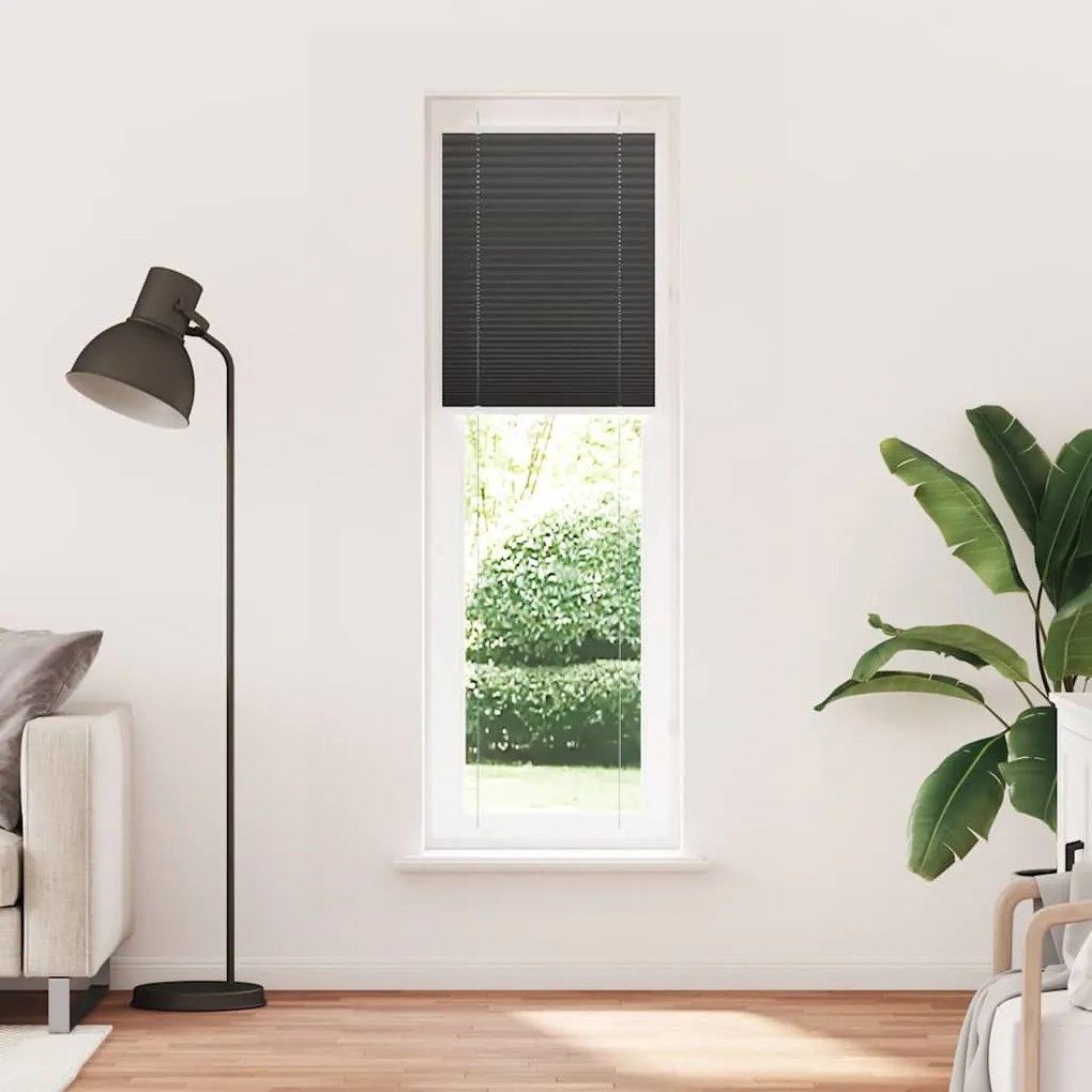 pliszírozott redőny fekete 60x200 cm szövetszélesség 59,4 cm
