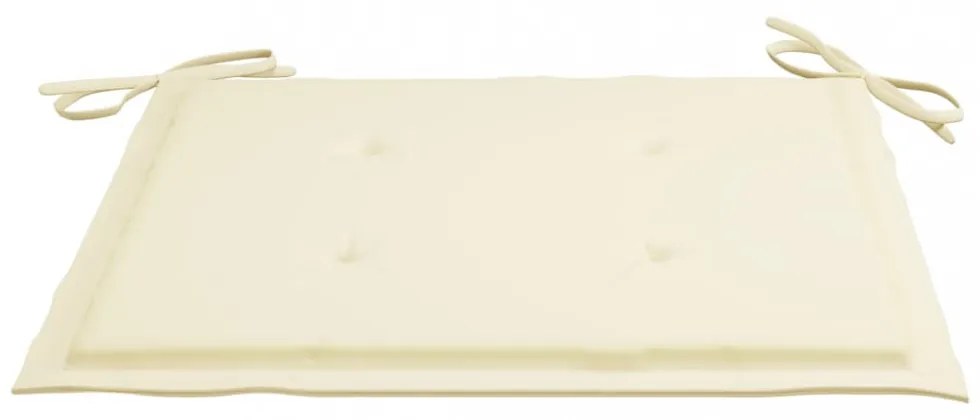 4 db krémszínű oxford szövet kerti székpárna 50 x 50 x 3 cm