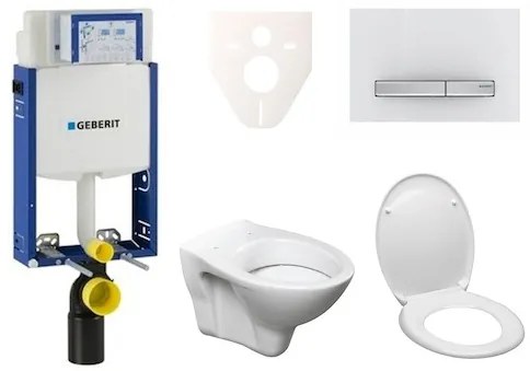 Fali WC szett Geberit befalazáshoz + Ceramia S-Line Pro WC 110.302.00.5ND8