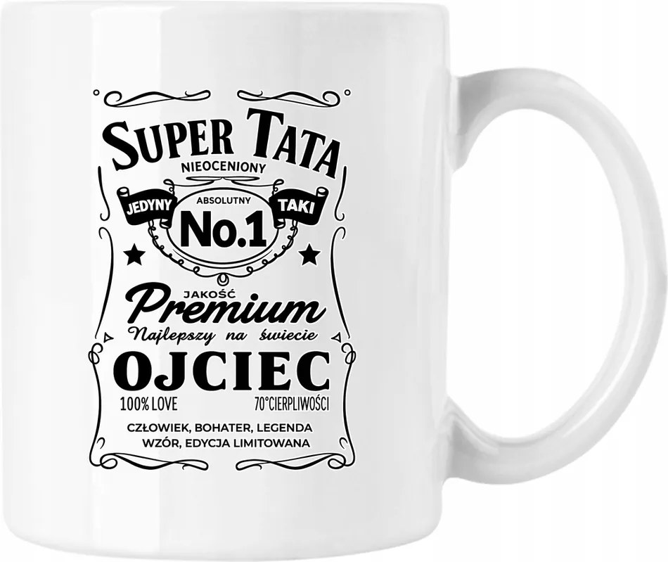 Bögre Legjobb Szuper Apa Fehér 330ml