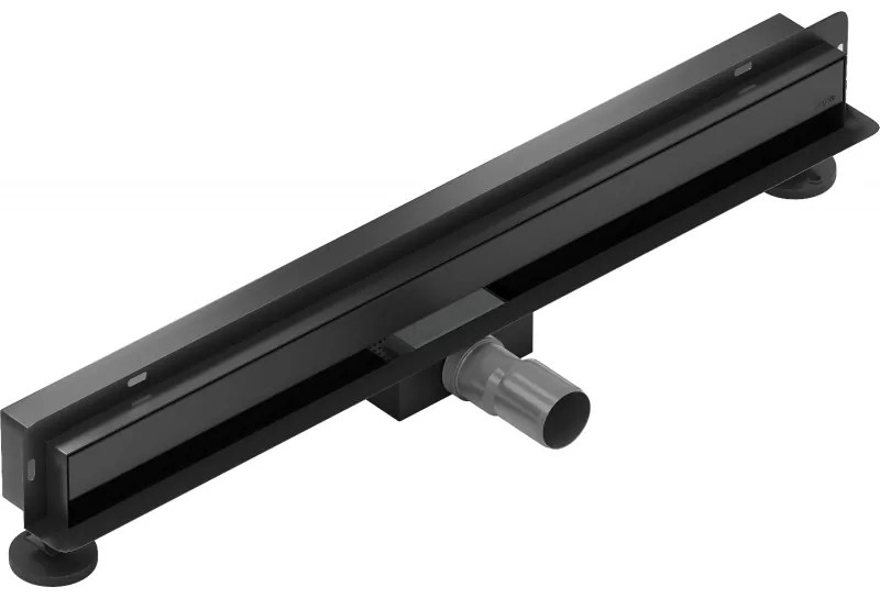 Mexen Lapos rozsdamentes fali zuhanytálca mintás FAL, fekete, 1730070