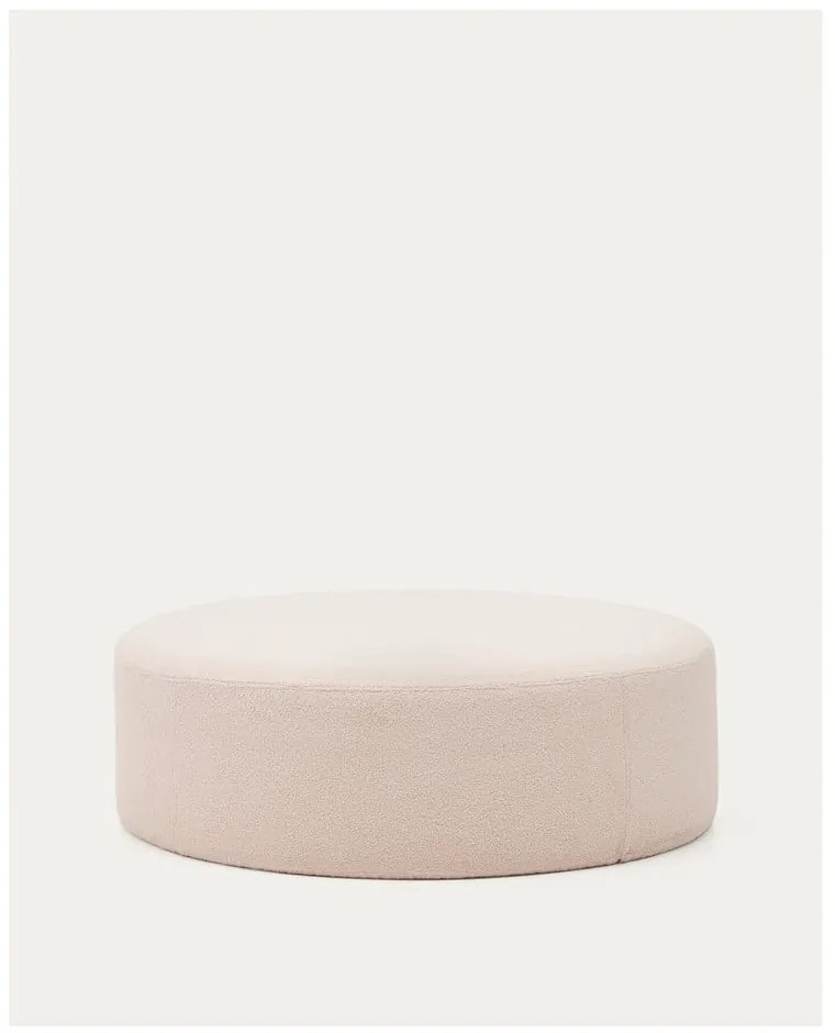 Világos rózsaszín buklé puff Kaeli – Kave Home