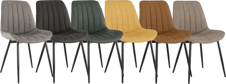 Szék, ekobőr barna camel/fekete, HAZAL