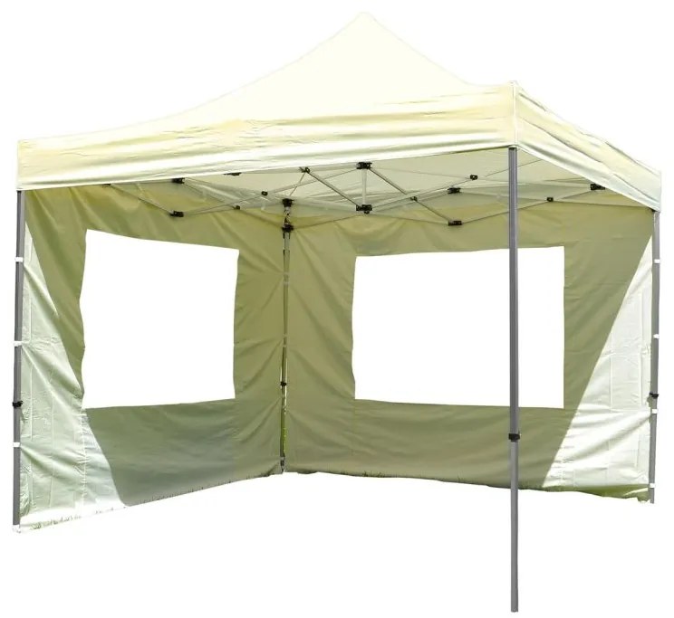 GARTHEN Kerti pavilon PROFI 3 x 3 m champagne + 4 oldalfal