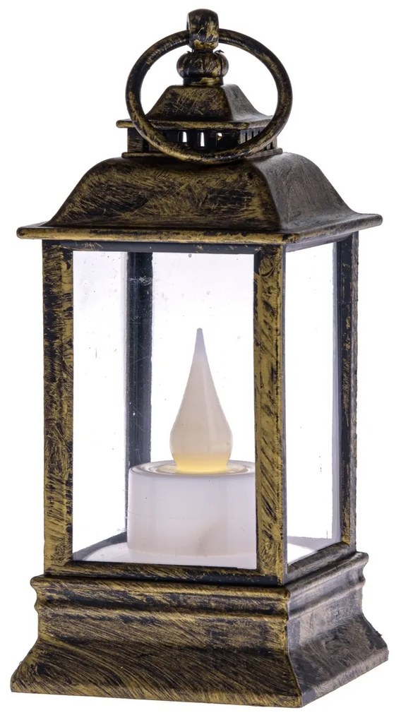 Cremona réz LED gyertyatartó, 6 x 13 cm