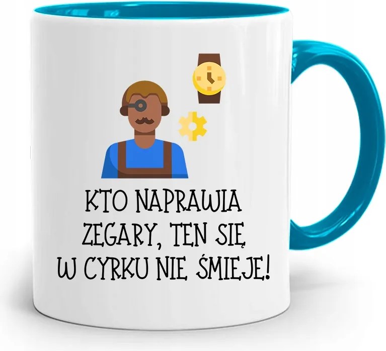 Kék Bögre Az Óramesternek A Cirkuszban Nem Nyomtatott Fényképpel