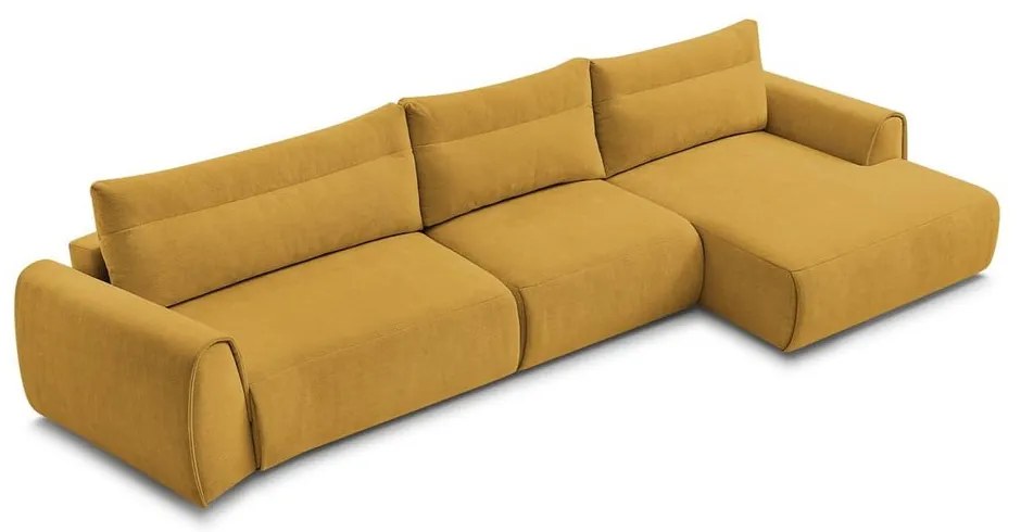 Okkersárga sarokkanapé Aden – Bobochic Paris