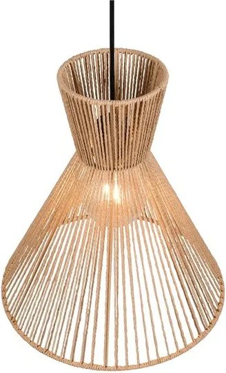 Natúr színű fém függőlámpa papír zsinór búrával ø 35 cm Rosalie – Reality