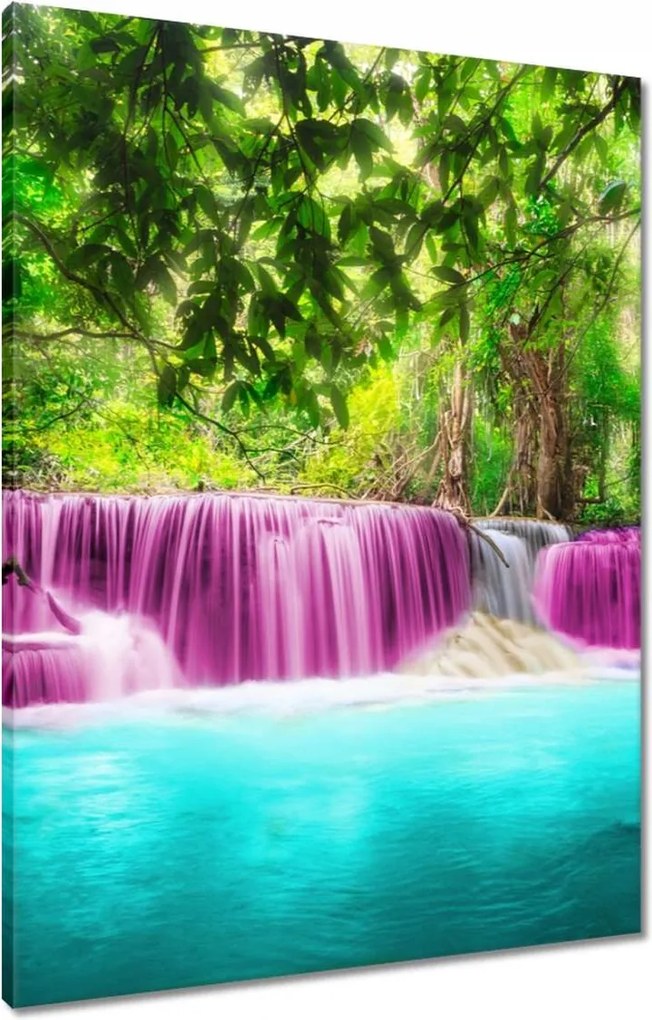 Vászonkép 60x80 Színes tájkép Vízesés
