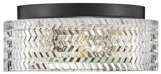 Hinkley HK-ELLE-F-S-BK - Mennyezeti lámpa 2xE27/60W/230V átm. 30,5 cm fekete