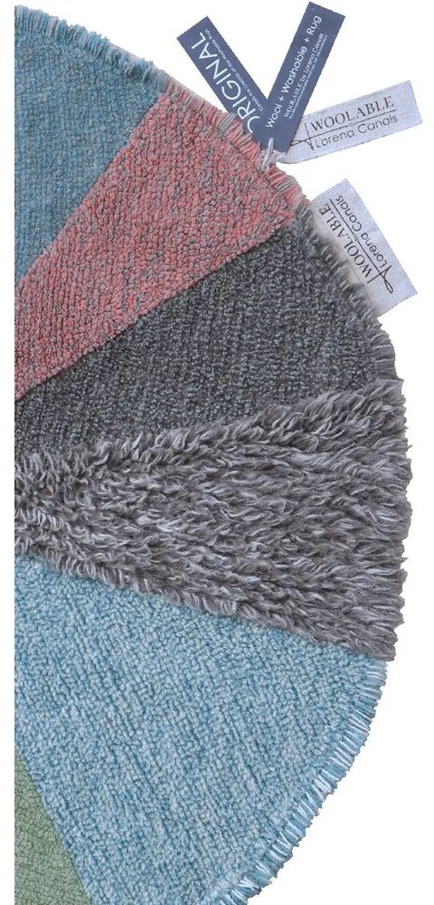 Mosható kézi szövésű gyapjú gyerek szőnyeg ø120 cm Pie Chart – Lorena Canals