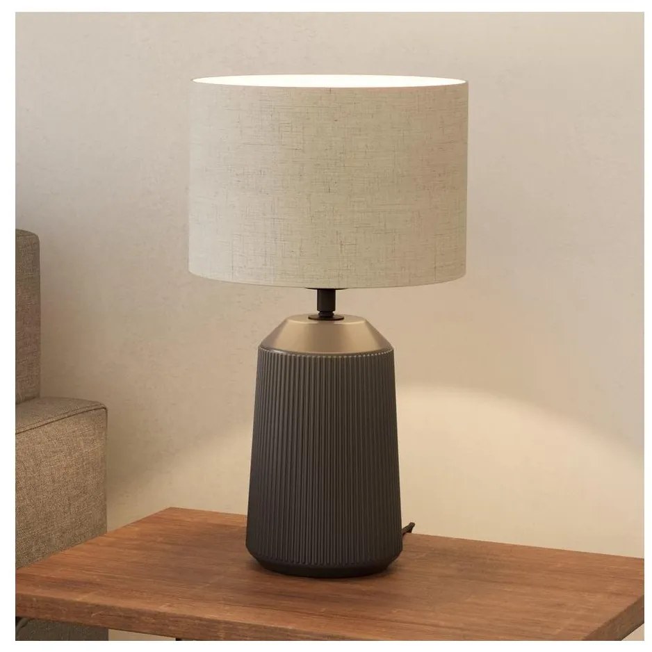 Eglo 900824 - Asztali lámpa CAPALBIO 1xE27/40W/230V szürke