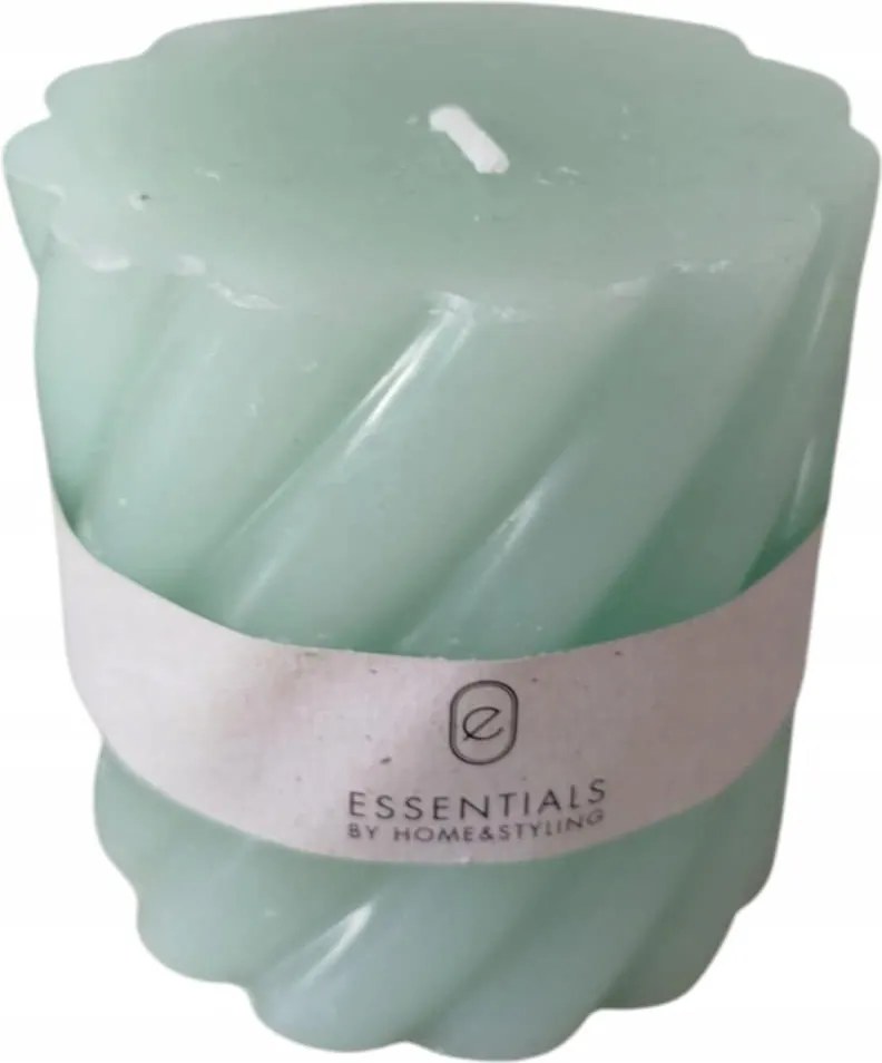 Gyertya Dekorációs Paraffin Gyertya Bordázott Essentials 7 CM Kék