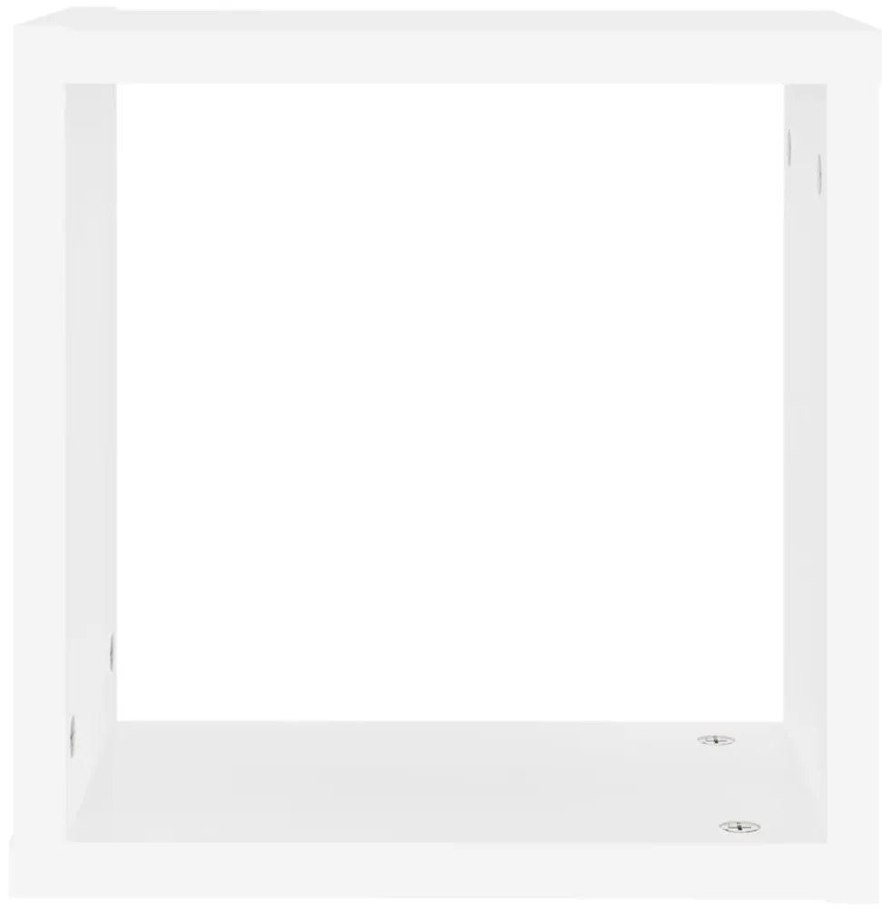 6 db fehér fali kockapolc 30 x 15 x 30 cm
