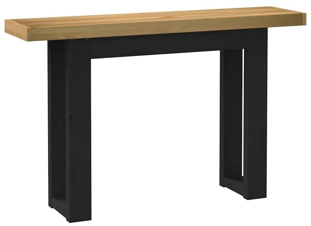 konzolasztal NOAIN U alakú lábak 120x30x75 cm tömör fa fenyőfa