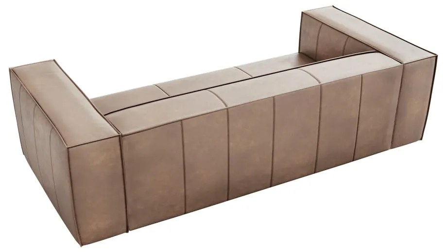 Világosbarna bőr kanapé 227 cm Madame – Windsor &amp; Co Sofas