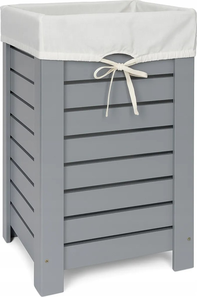 Fa Szennyestartó Kosár Fehérnemű Játék Fedéllel Tároló Zsák 67l 35cm