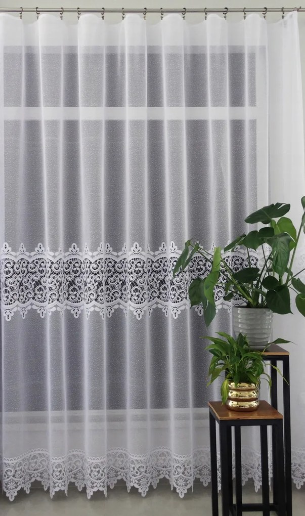 Mg Függöny jacquard 638/73 Fehér 200x250cm készre varrt Bt