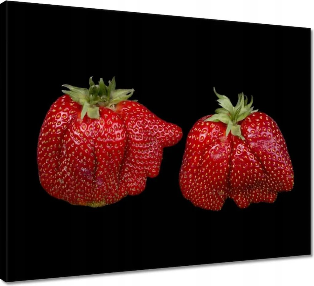 Vászonkép 50x40 Nagy érett eper