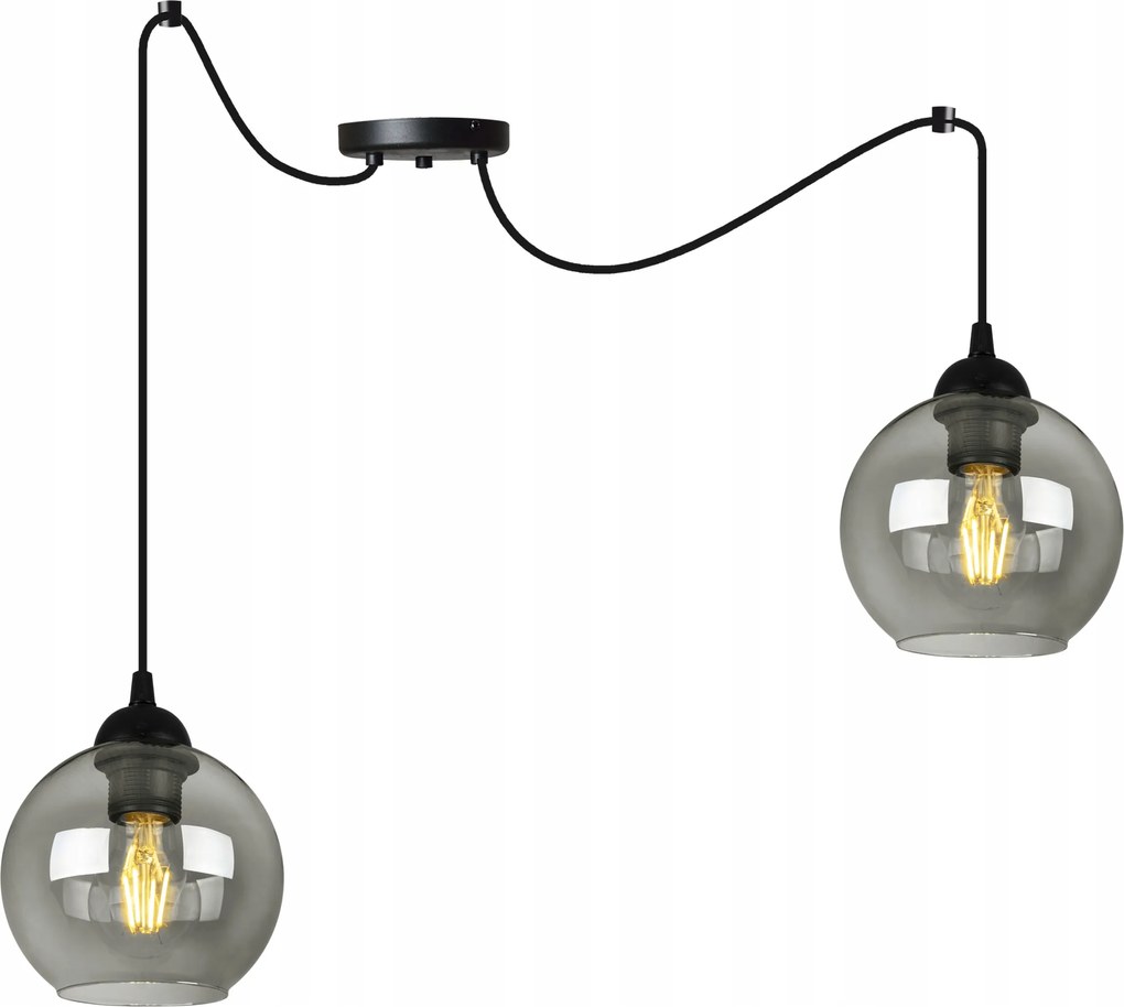 Mennyezeti Lámpa Lógó Csillár Üveg Gömbök Fekete Pók Loft Nappali