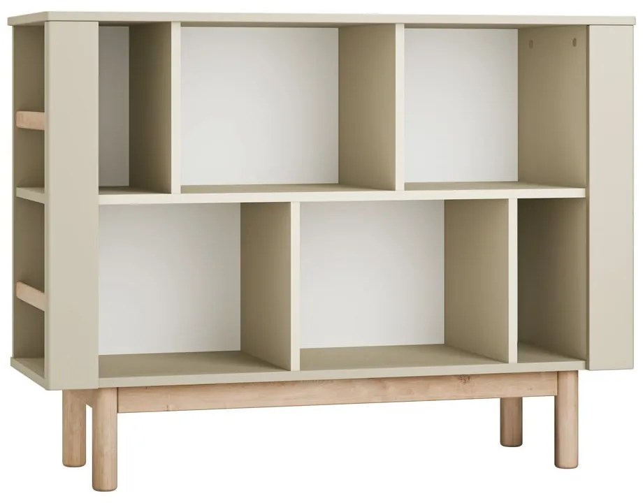 Bézs gyerek könyvespolc 120x40 cm Miloo – Pinio