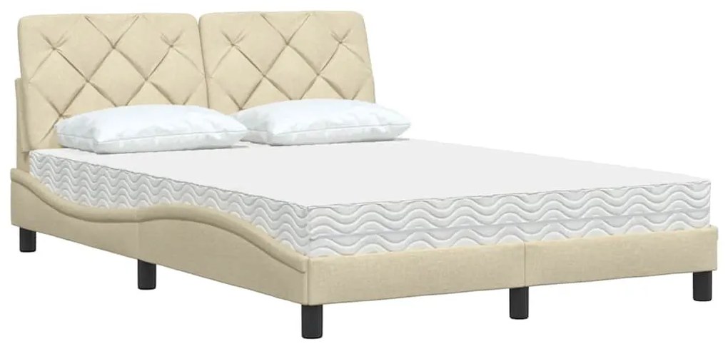 ágy matraccal krém 140x200 cm szövet