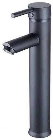 Mexen Lua-2 magasított fürdőszobai mosdó csaptelep - fekete (72811-70)