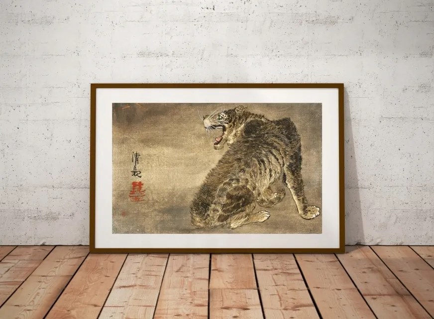 Japán Fa Kobayashi Kiyochika 1880 méret 50x30cm