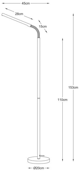 Lucide 36712/05/31 - LED Állólámpa GILLY LED/6W/230V fehér