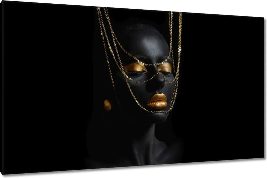 Vászonkép 120x70 Arannyal bevont fej