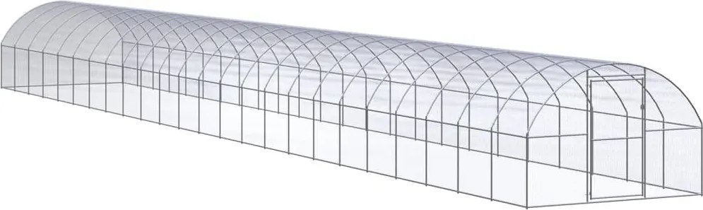vidaXL kültéri horganyzott acél tyúkól 3 x 24 x 2 m