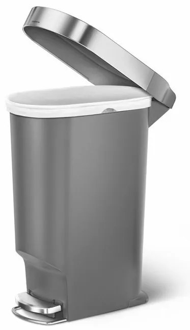 Pedálkosár Slim 40 l, szürke