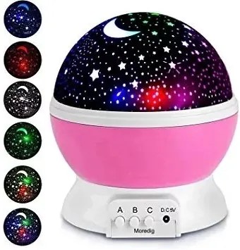 Éjszakai égbolt projektor - rózsaszín