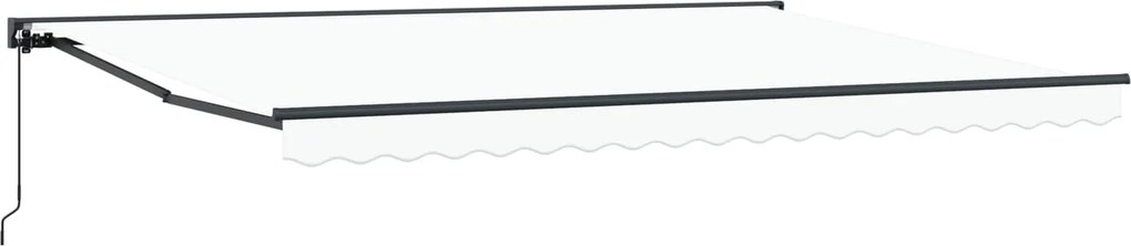 vidaXL Behúzható napellenző Fehér 450 × 300 cm Alumínium és Szövet