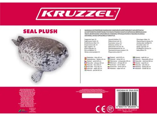 Kabala - fóka 60 cm Kruzzel 24644