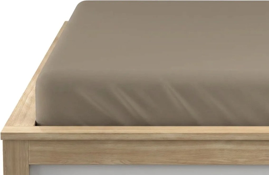 Jersey lepedő világosbarna 90 x 200 cm