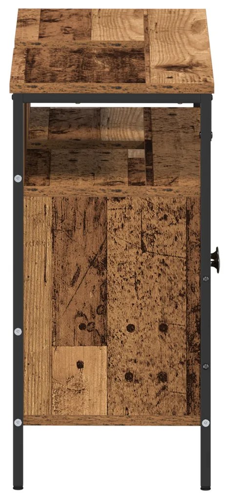 Fürdőszoba Mosdó Szekrény Régi Fa 80x30x60 cm Mérnöki Fa