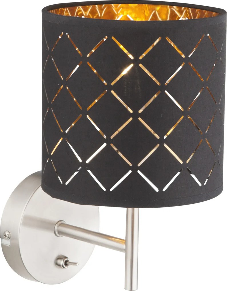 Fali Lámpa Fekete CLARKE GLOBO-15229W