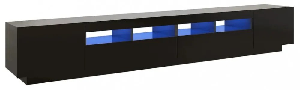 fekete TV-szekrény LED-lámpákkal 260 x 35 x 40 cm