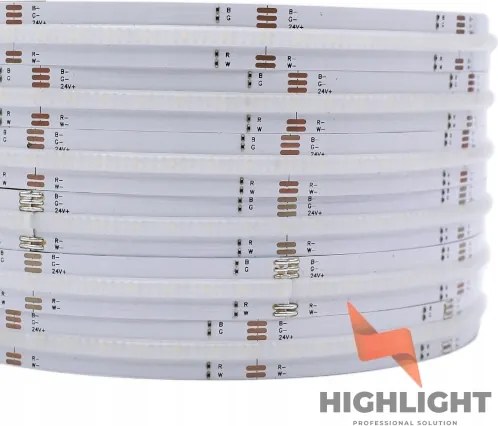 Led szalag Cob Rgbw+ww Fehér Meleg 24V 16W CRI>90 896 LED/m Highlight Neon