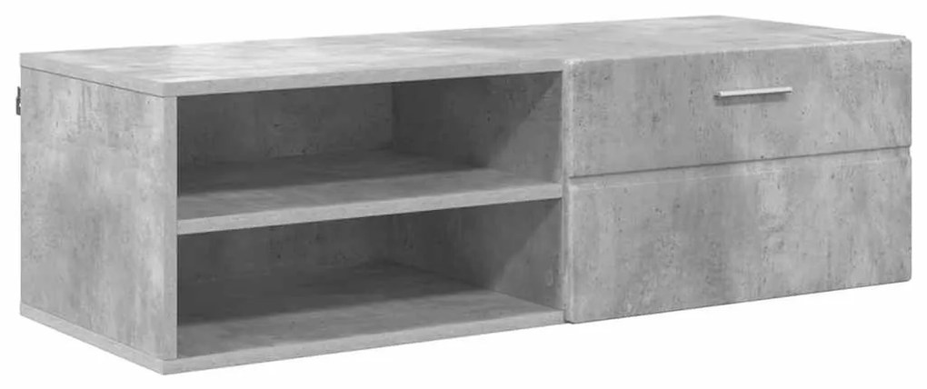 TV szekrény fiókkal Magasfényű fehér 100.5 x 39 x 30 cm Faanyag