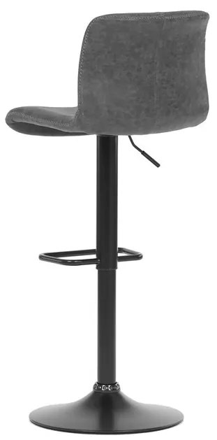Barová židle, šedá, ekokůže,AUB-806 GREY3