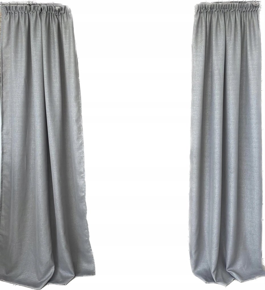 Kész Függöny Sima 140X200,SZÜRKE, Ezüst Cérna